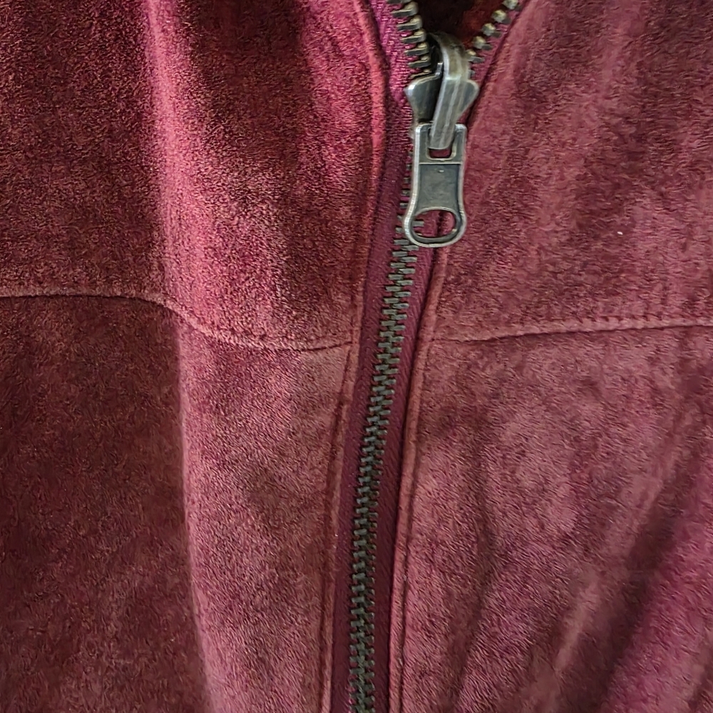 Source Unknown Deep Red Shearling Vest - image 5